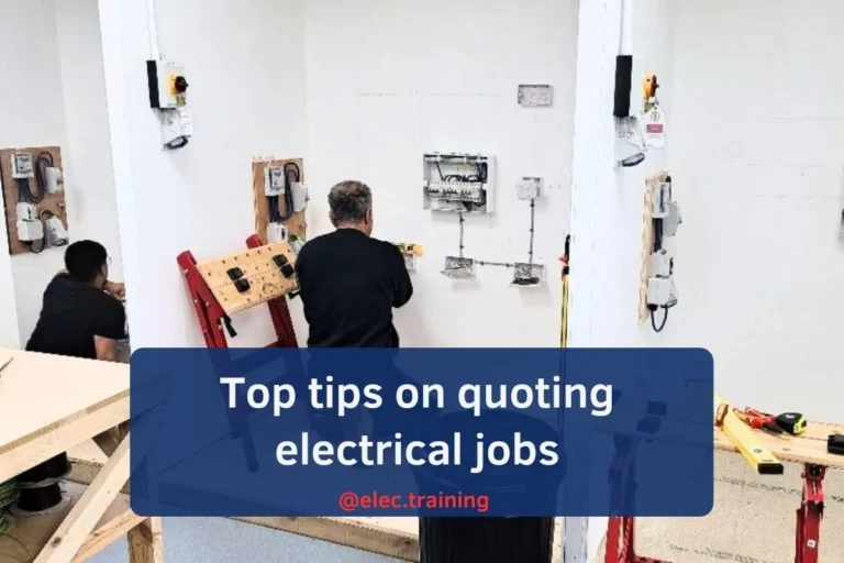 Learners practicing on Electrical board in bay area during on site training