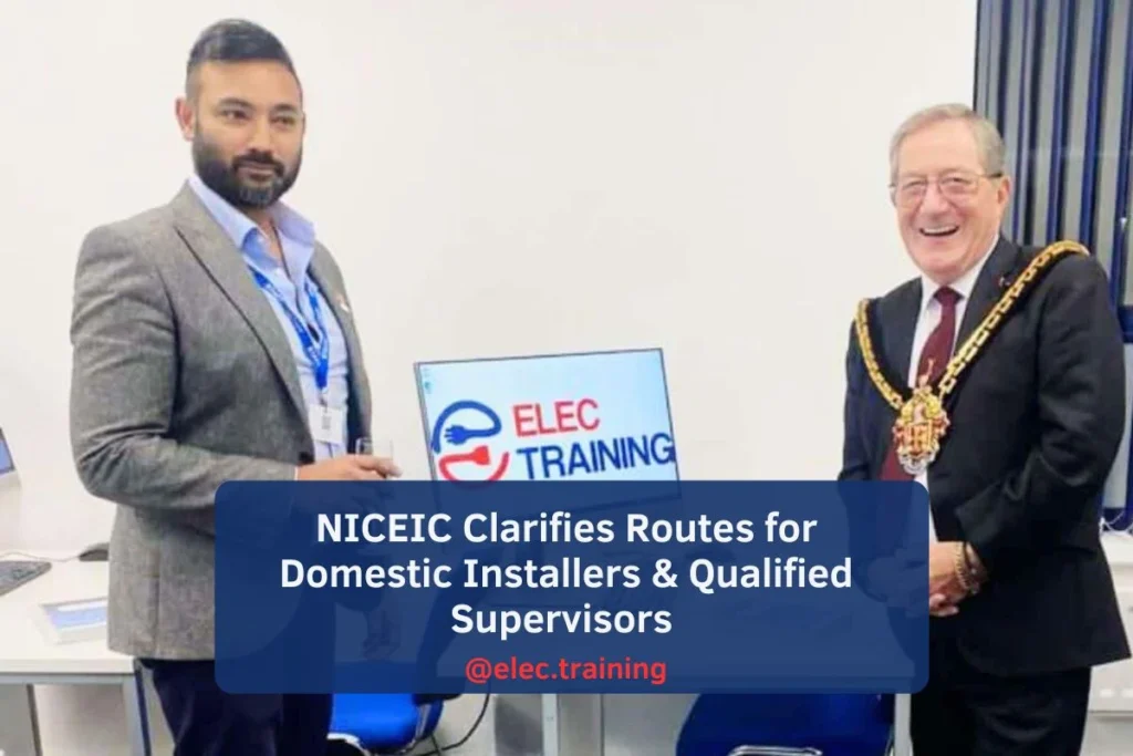 Elec Training representative presenting to the Mayor of Wolverhampton
