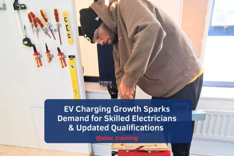 Learner using a drill on a wooden board during practical session.