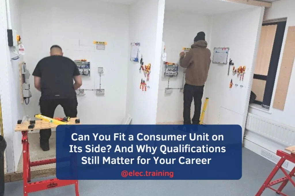 Learners working inside assigned training bay on circuit installation task