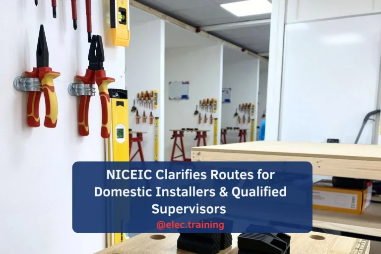 Training facility with organized tool storage for hands-on electrical learning