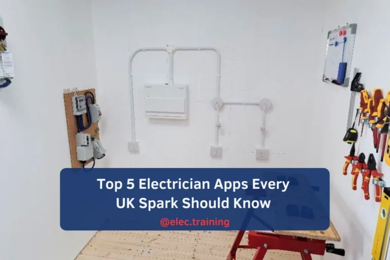 Workbenches with mounted sockets and lighting circuits for practical learning