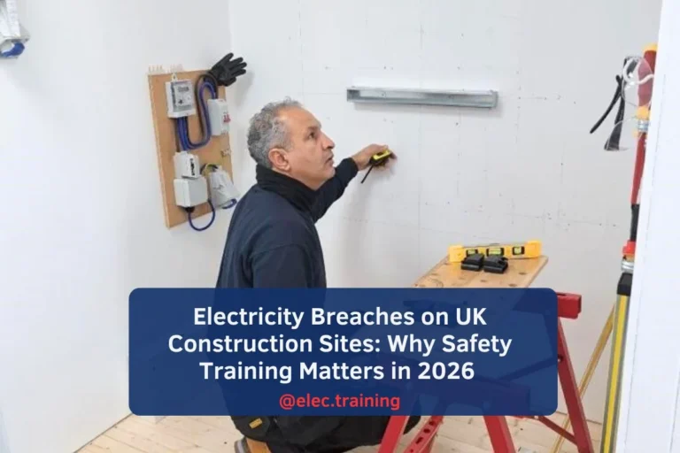 trainee performing continuity tests in C&G 2391-52 Inspection & Testing course