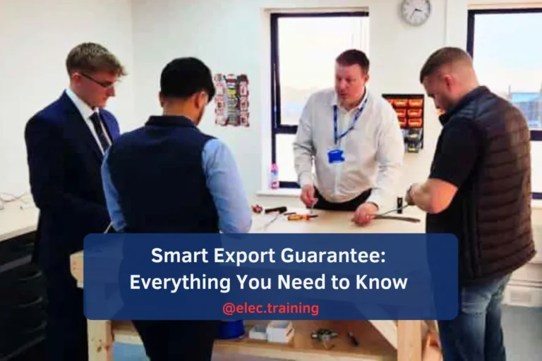 Instructor demonstrating safe cable termination techniques to learners