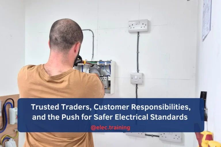 Learner fitting circuit breakers into a consumer unit during level 2 course