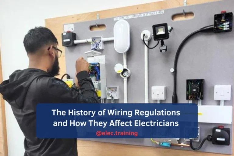 Trainee checking continuity on completed wiring circuit