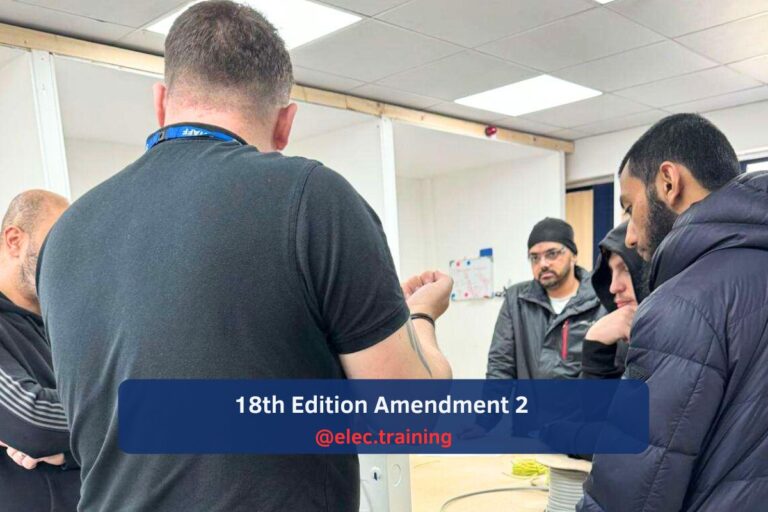 Trainer delivering Health and Safety theory session to learners