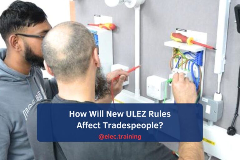 Trainer showing learner proper wiring layout on a large distribution board