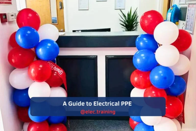 Welcome party decorations with balloons at Elec Training