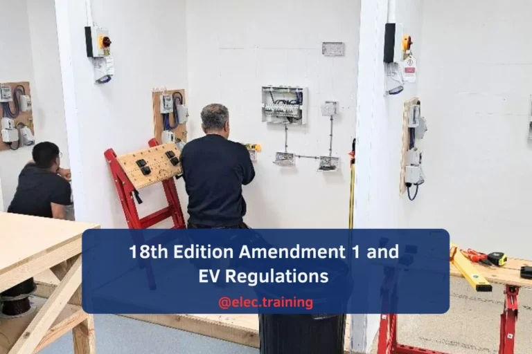 learners installing circuits in individual bay area during NVQ portfolio course 2357