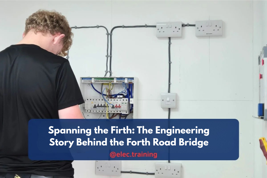 Trainee electrician working on a consumer unit