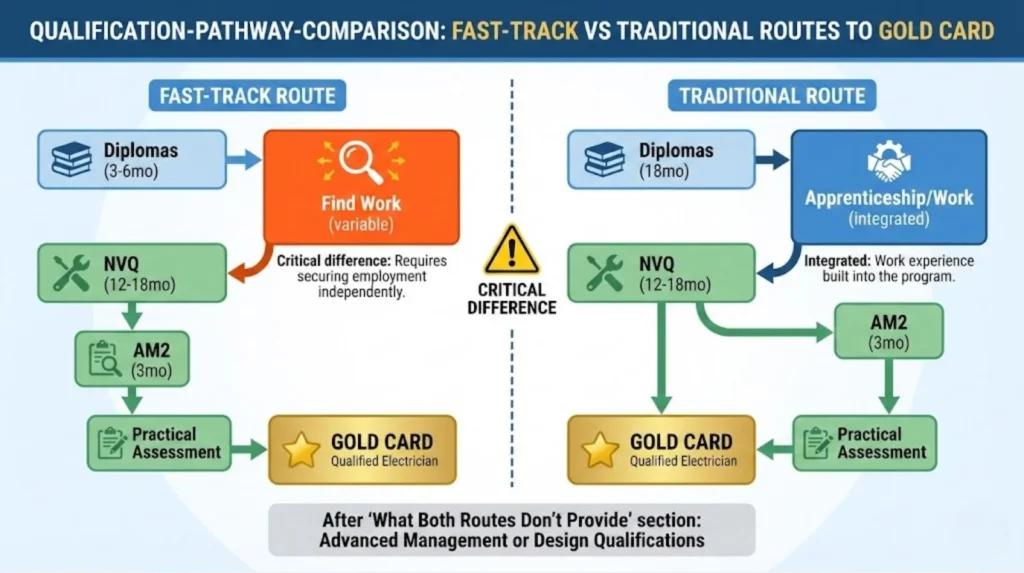 which training route makes that pathway more achievable
